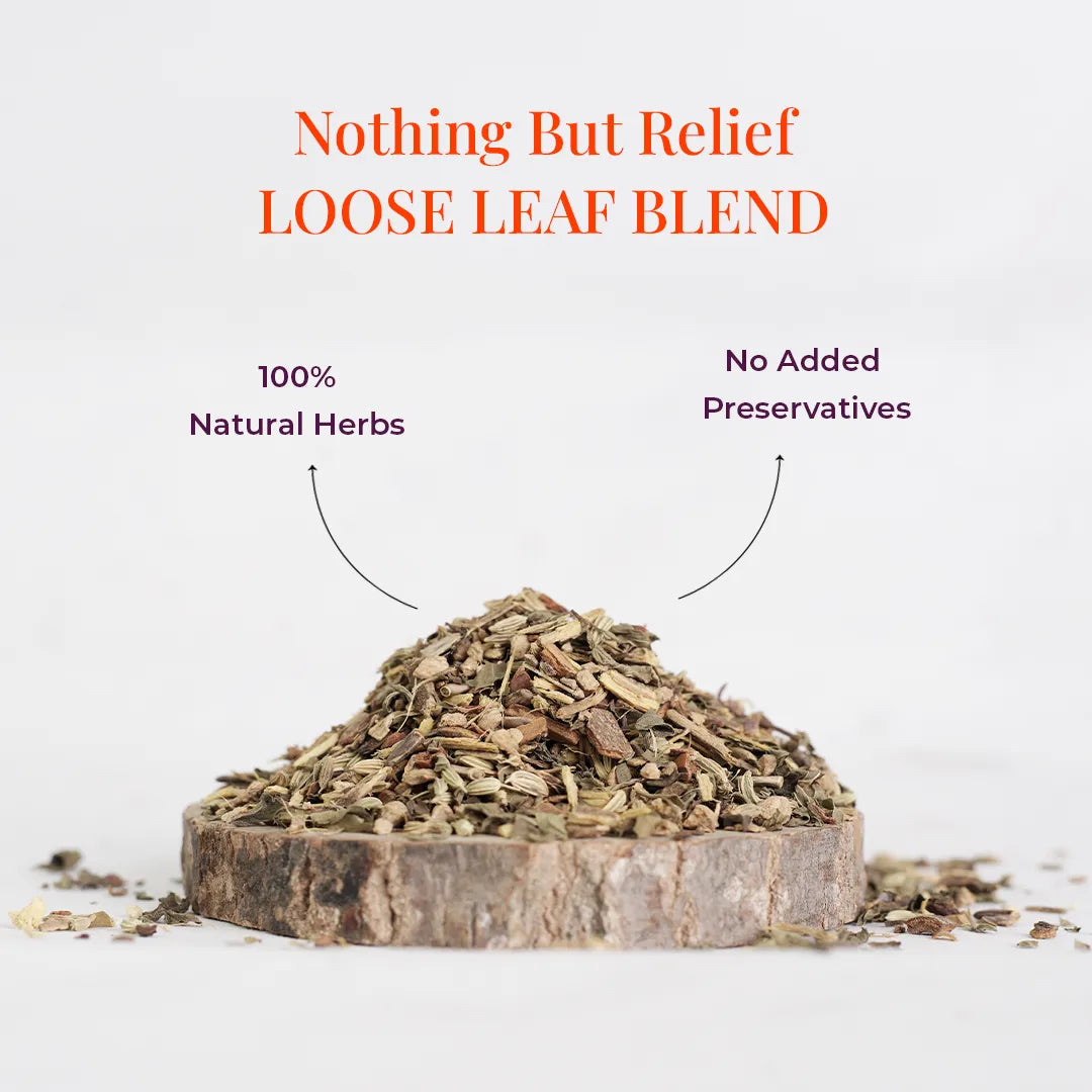 Mountain Blend loose leaf herbal tea blend is 100% natural herbs with no added preservatives for gut health