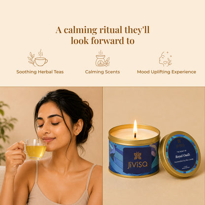 Himalayan Herbal Tea &amp; Candle Gift Box (Ck)