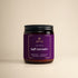 JiViSa Soft Lavender Handcrafted Soy Wax Candle 180gm in an amber glass jar with a Black tin and purple label.  The label reads: "JiViSa Wellness From The Himalayas, THE SCENT OF Soft Lavender, Handcrafted 100% Soy Wax Candle, Healing Aroma".