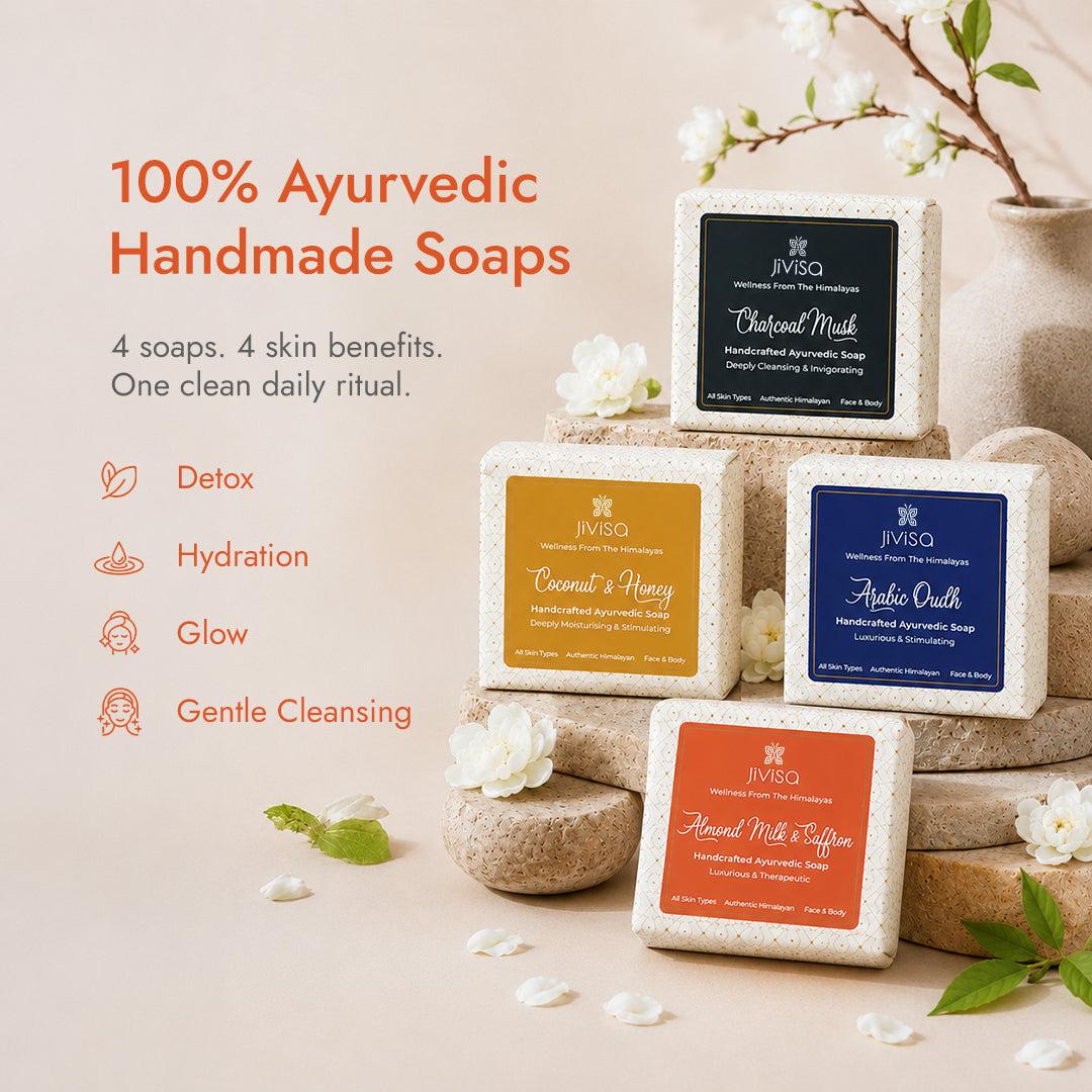 100% Ayurvedic Handmade Soaps (4 x 100g)