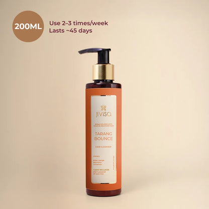 JiViSa Tarang Bounce hair cleanser, 200ml — Use 2 to 3 times weekly, lasts about 45 days