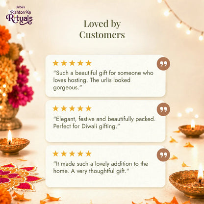Customer reviews for JiViSa Urli Elegance Aroma Box rated 5 stars for festive gifting and elegant packaging