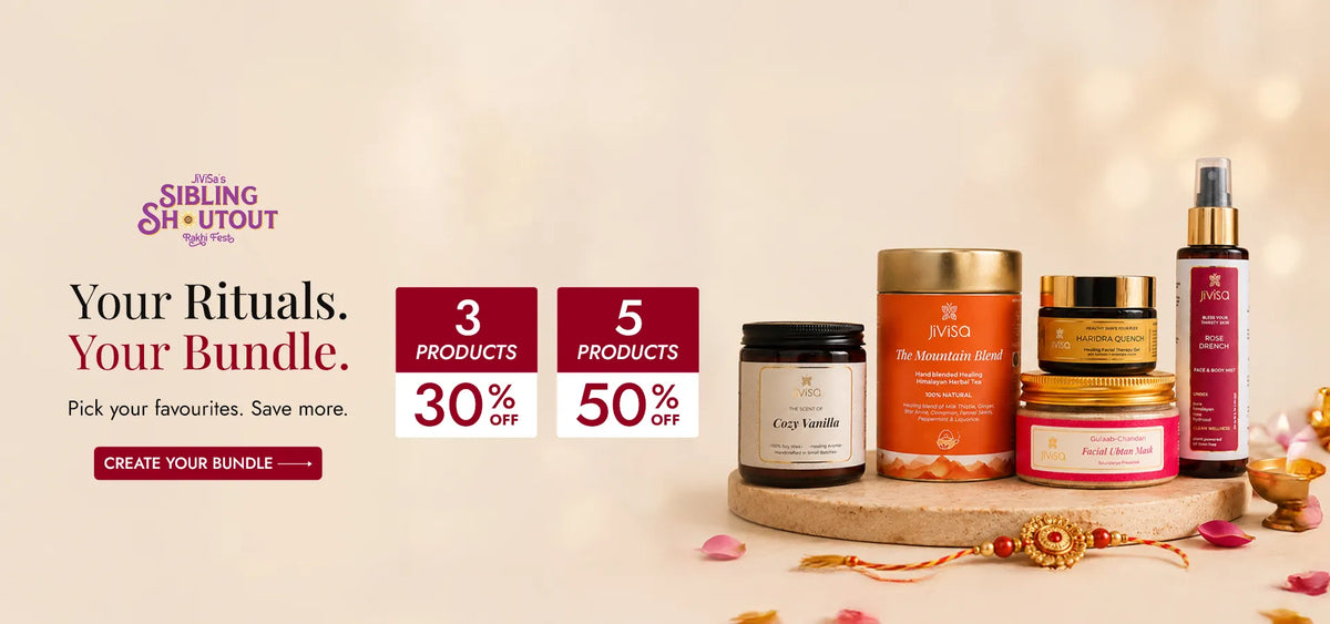 JiViSa Rakhi Fest bundle offer – build your own bundle, save 30% on 3 products or 50% on 5 products