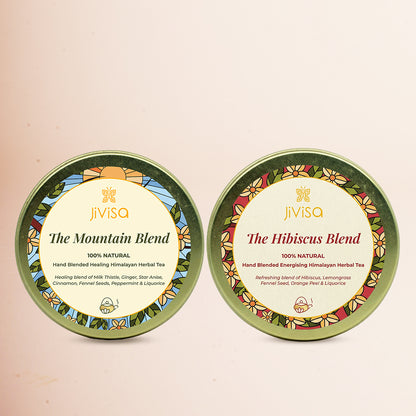 Gut Health &amp; Energy Herbal Tea Duo (2 x Tin 25gm)