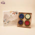 JiViSa Himalayan Light soy wax candle gift set with four aromatherapy candles and floral box